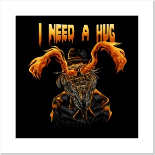 Skull -I Need A Hug Posters and Art